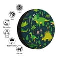 thumbnail image 5 of Balery Dinosaurs And Flowerstire Cover Waterproof Dust-Proof, Universal Spare Wheel Tire Cover For Trailer, Rv, Suv Truck And Vehicle Camper Accessories-16 Inch, 5 of 9