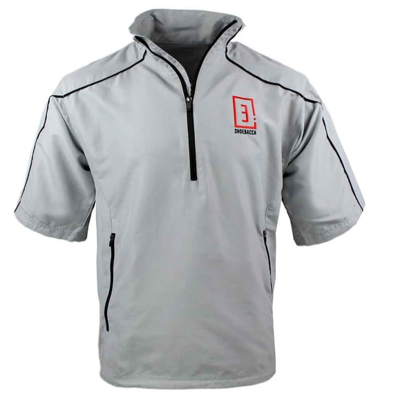 SHOEBACCA Mens Free Swing Peached Short Sleeve HalfZip Pullover
