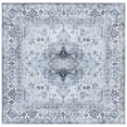thumbnail image 2 of SAFAVIEH Arizona Tristen Medallion Machine Washable Area Rug, Ivory/Blue, 8' x 8' Square, 2 of 13