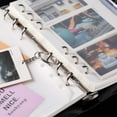 thumbnail image 4 of 8 Packs A6 Size 6 Holes Plastic File Pockets Zipper File Folders Waterproof, 4 of 5