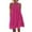 Hot Pink, variant on Honeeladyy Womens Summer Hollow Out Halter Mini Dresses Solid Color Sleeveless A Line Layered Swing Vacation Tank Dress Army Green M