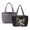 Black - Corgi, variant on LedBack Quilted Hobo Handbag Schnauzer Flower Print Handbags for Women Two Tone Tote Bag Lightweight Portable Satchel Shoulder Purse