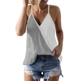 thumbnail image 1 of Playeras,Blusas y Tops,Ropa para Mujer Cropped Tank Top Mujeres Verano Cuello en V Boho Estampado floral Camisetas sin mangas Casual Camisas sin mangas Camis (Grey, L), 1 of 6
