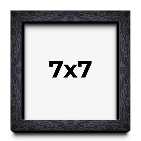 7x7 Shadow Box Frame Black | 1 Inches Deep Real Wood Farmhouse Shadowbox Display Frame | UV