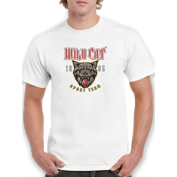 Wild Cat Sport Team T-Shirt Men -Image by Shutterstock, Male XX-Large
