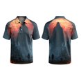 thumbnail image 2 of Mfakffe Halloween Men Polo Shirts Casual Short Sleeve Funny Halloween Graphic Golf Tshirts Summer Big and Tall Collared Tops Office Cotton Tees (Red, L), 2 of 5