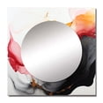thumbnail image 2 of Designart "Untamed Commitments Abstract Gold Undulation Rosy And Black I" Abstract Painting Square Mirror For Wall Decor - Large Gold Square Printed Wall Mirror Art - Square Modern Wall Mirror, 2 of 5