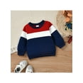 thumbnail image 6 of Newborn Baby Boys Girls Clothes Outfit 3 6 9 12 18 24 Months Baby Sweatshirt Pants Set Long Sleeve Striped Pullover Top Letter Pants, 6 of 9