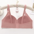 thumbnail image 6 of Amidoa Pink Bras for Older Women Wire-Free Large Bust Push-up Striped Full-Figure Bra Women Lingerie M（40/90）, 6 of 6