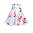 thumbnail image 5 of Girls Dress Unicorn Rainbow Long Sleeve Casual Dress 3 Years, 5 of 6