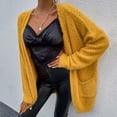 thumbnail image 6 of HAPIMO Sweater Cardigans for Women Open Front Solid Jacket Womens Loose Knitted Outwear Casual Comfy Girls Fall Fashion Tops Long Sleeve Yellow M, 6 of 9