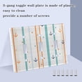 thumbnail image 3 of Yayeee Toggle Light Switch Wall Plate 3-Gang 6.37"x4.48" Decorative Outlet Cover, Cute Nautical Pattern, 3 of 7