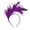 Purple, variant on Women's Retro Colorful Feather Headband | Carnival Fascinator Hairband | Elastic Adjustable Party Hairpiece | Lightweight Fancy Hair Accessory for Cocktail Events | Fits Most Adults 7.8x9.8 In
