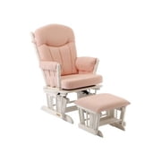 Shermag White Glider and Ottoman