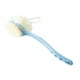thumbnail image 1 of Cepillo corporal de ducha con cerdas y lufa, esponja de baño de malla con mango largo y curvado para exfoliar la piel del baño, cerdas de masaje adecuadas para hombres y mujeres húmedos o secos (azul), 1 of 5