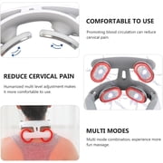 Neck Massager,Portable Neck Relaxation Device,4-Head Portable Vibrating Neck Massager with 6 Vibration Modes & 15 Intensity Levels