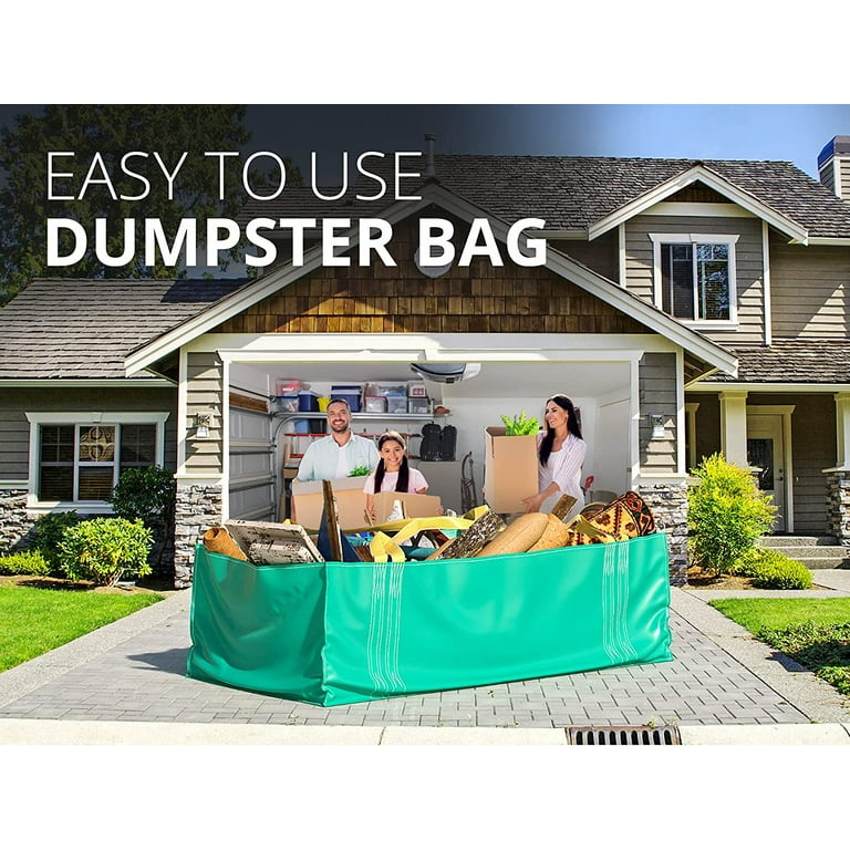 Skywin Dumpster Bag - Foldable and Reusable Trash Bag for Waste Management, Multiple Times Use During Renovations Tear Resistant and Can Hold Up to