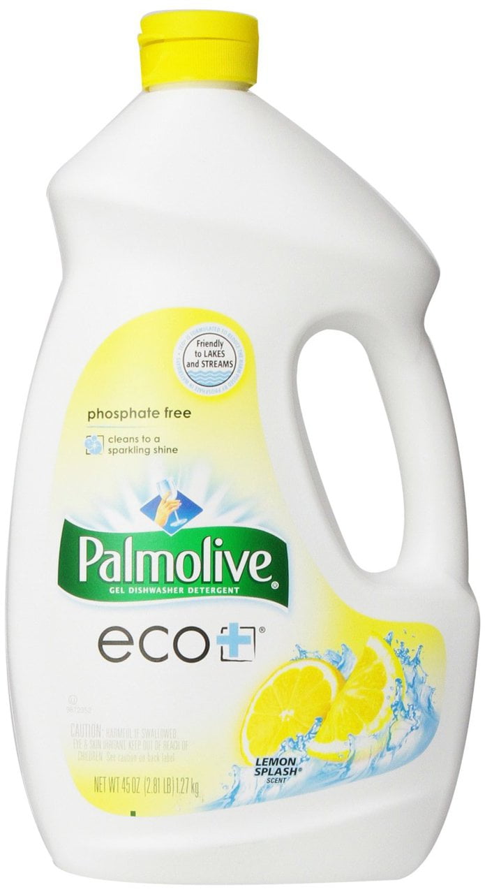 9 PACKS Palmolive Eco Gel Dishwasher Detergent, Lemon Splash, 45
