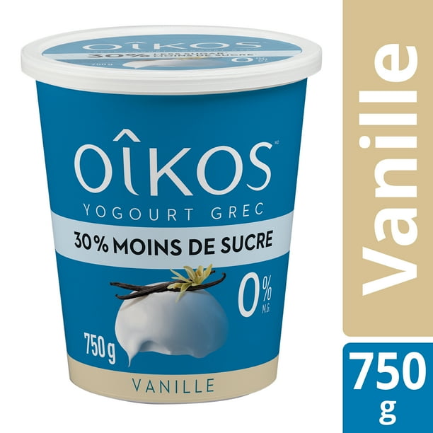 OIKOS Greek Yogurt Reduced Sugar Fat Free Vanilla 750g 750g