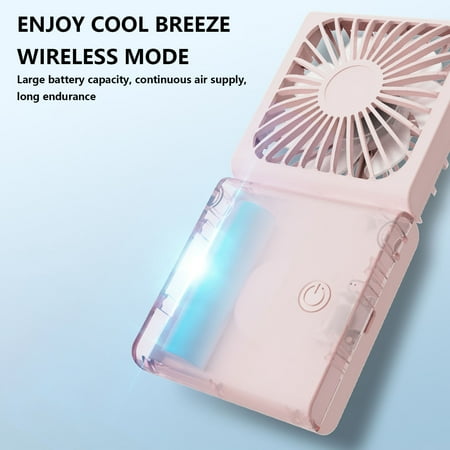 

Midsumdr Portable Fan Personal Fan Portable Fan Mini Handheld And Foldable USB Rechargeable 3 Speed Mode Personal Neck Fans For Women Baby Desk Bedroom Travel Small Travel Fan On Clearance
