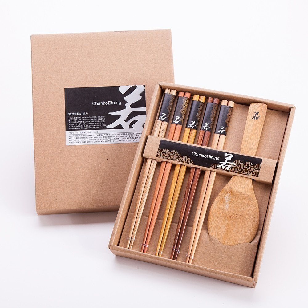 New 1 Pairs Handmade Japanese Natural Chestnut Wood Chopsticks Set Value GifH5 