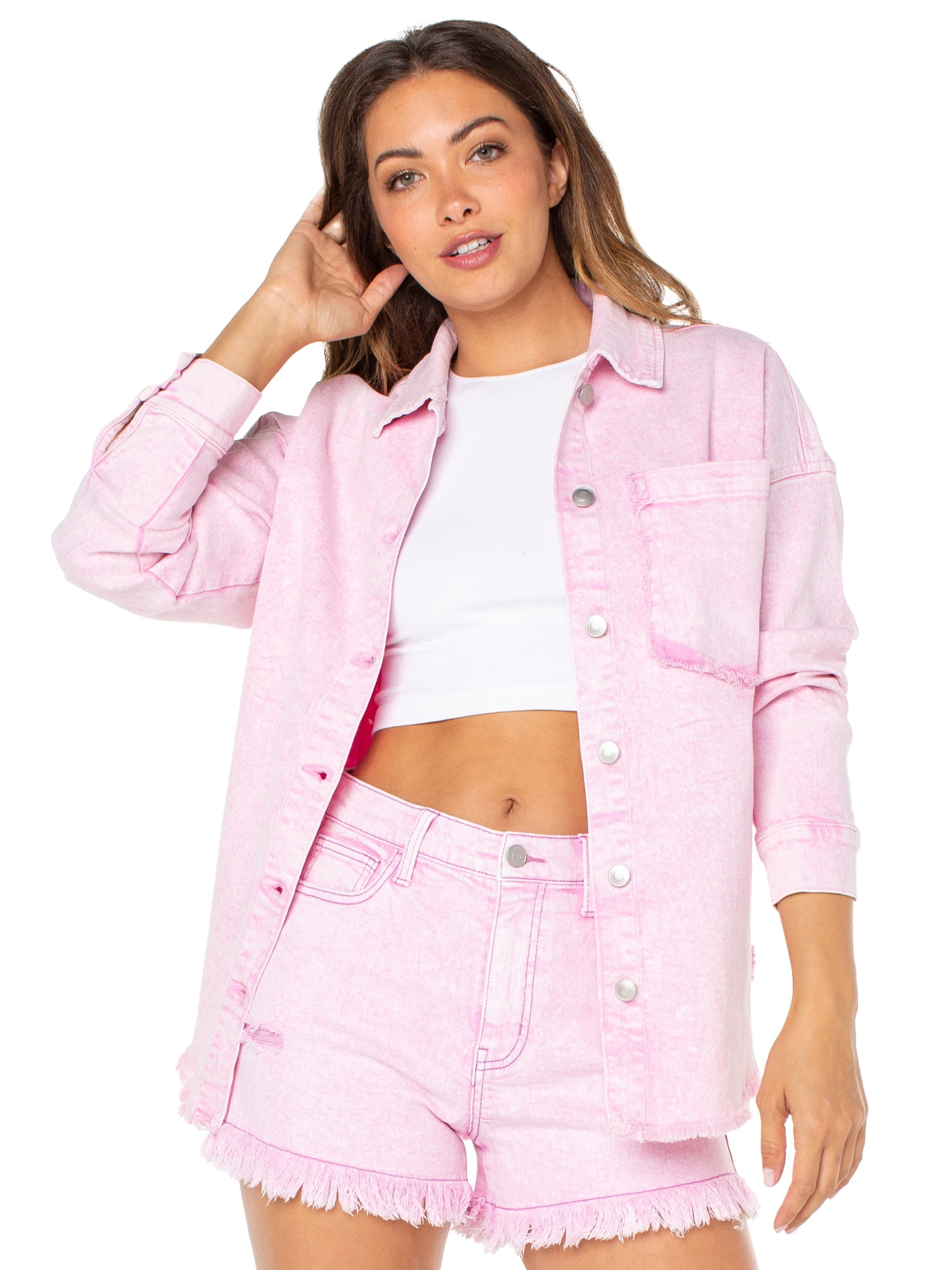 Celebrity Pink Juniors and Juniors Plus Shacket, Sizes XS-3X