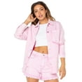 thumbnail image 3 of Celebrity Pink Juniors and Juniors Plus Shacket, Sizes XS-3X, 3 of 4