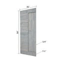 thumbnail image 3 of L Series 36in. X 84in. French Gray Finished DIY Solid Wood Sliding Barn Door With Hardware Kit - Assembly Required, 3 of 4