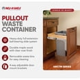 thumbnail image 2 of Rev-A-Shelf 4WCTM-1816DM-1 Conteneur à Déchets Coulissant 35 Qt, Argent, 2 of 12