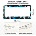 thumbnail image 4 of Coolnut Blue Butterfly License Plate Frames 2pcs, Aluminum Universal Car License Plate Holder with Elliptical Hole for US Vehicles, 12"x 6", 4 of 7