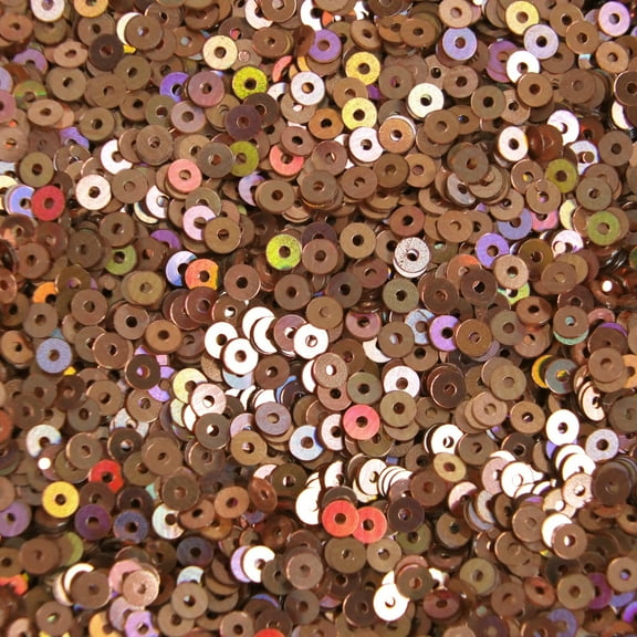 Copper Sequins 3mm Lazersheen Rainbow Reflective Metallic Made in USA