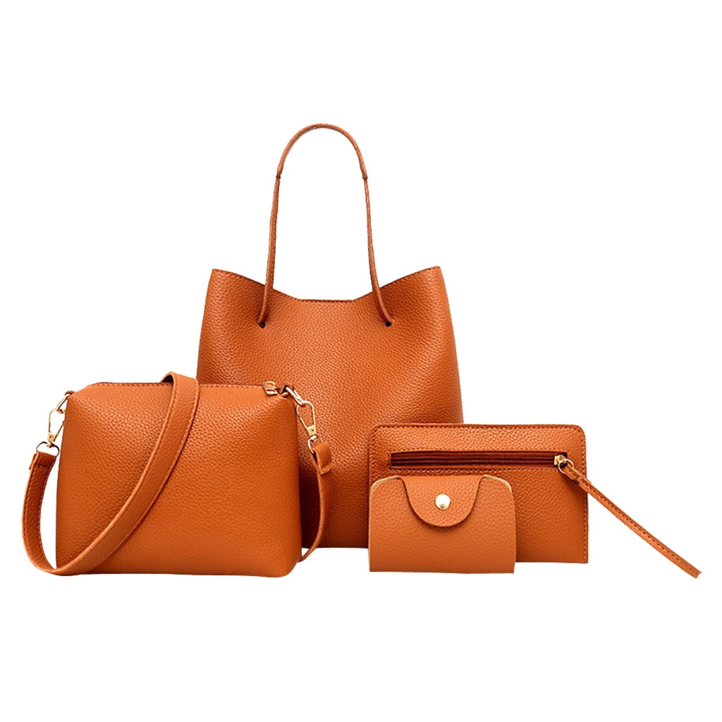 Simple Lattice Pattern Handbag Leather Women Chain Shoulder Messenger Bag