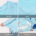 thumbnail image 6 of Plus Size Pajamas, PUTUO Women Pajamas Sets for Women, Soft Lightweight Long Sleeve V Neck Pjs Sets, Stretchy Print Sleepwear Loungewear, Light Blue, 2XL, 6 of 8