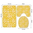 thumbnail image 3 of Yellow Dog Paw Footprint Bathroom Rugs Sets 3 Piece,Toilet Cover Set,Absorbent Non Slip Bathroom Mats Sets with U-Shaped Contour Rug Toilet Rug Set, 3 of 5