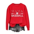thumbnail image 4 of Uootdi Hauts Boho pour Femmes Col Rond Mama Imprimé Baseball Rassemblements Sportifs Usage Quotidien Chandails en Molleton Confortables Cardigans Cadeau, 4 of 5