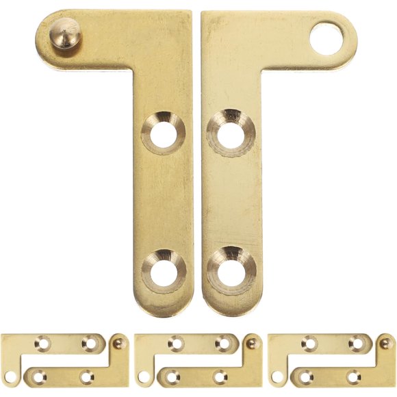 shiyou-4 Sets Invisible Copper Hinge Pivot Door Hardware Copper attic Ladder Hinge Window Fittings Door Accessories Secret Door Hinge Bookcase Door Hinge Beak Hinge