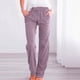 thumbnail image 2 of Pantalones de mujer de cintura alta y pierna ancha con cordón elástico - Poliéster, estilo informal, bolsillos - S-XXL, 2 of 5