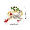 thumbnail image 5 of Uehgn 6Pcs Enamel Christmas Napkin Rings Elegant Xmas Tree Reindeer Snowflake Napkin Holders Christmas Wedding Party Table Decor, 5 of 5