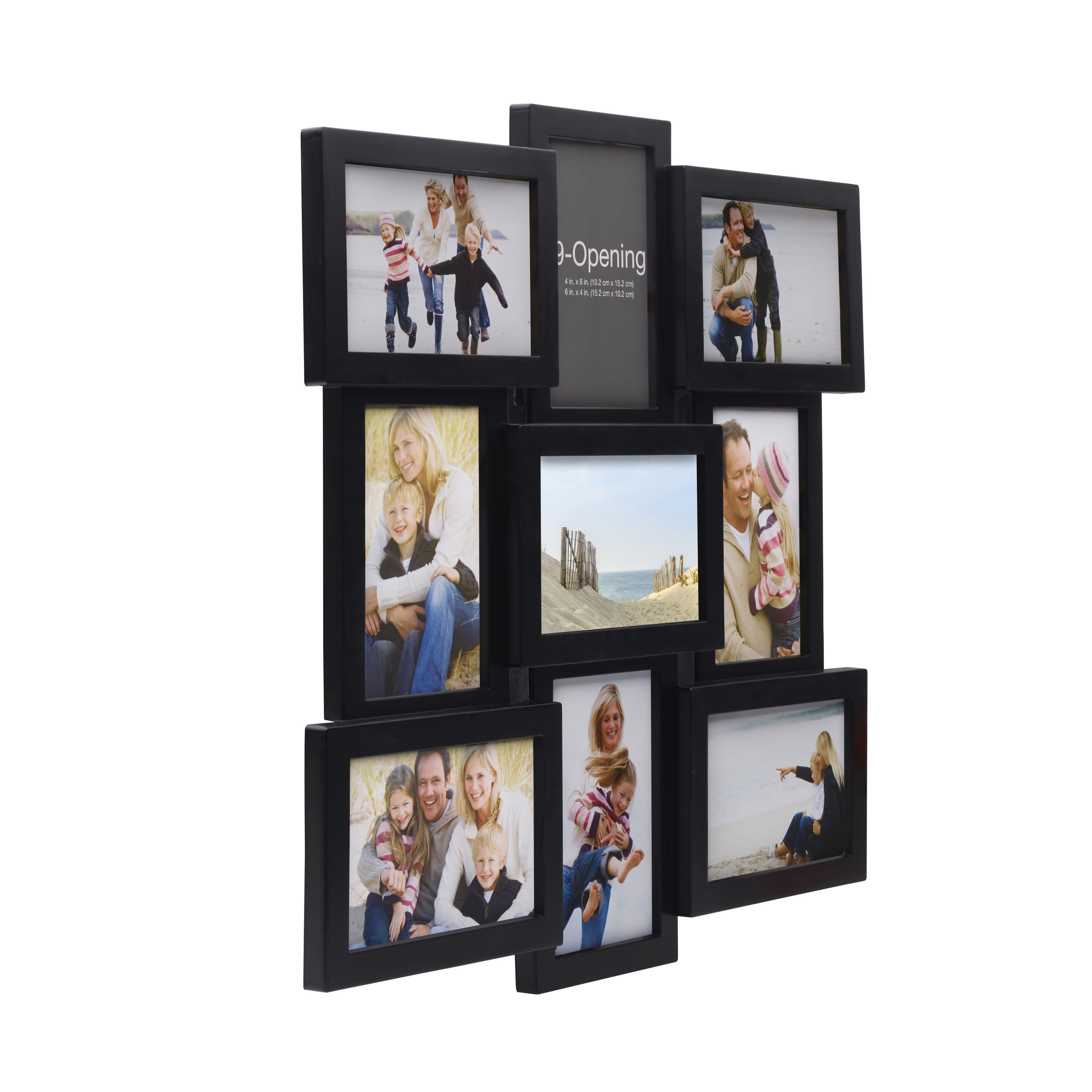 Melannco 9-Opening Puzzle Collage Picture Frame Black 