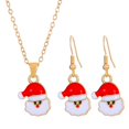 thumbnail image 2 of Conjunto de collar y aretes navideños, joyería navideña, delicado collar navideño y aretes con gancho para regalo del Día de la Madre de año Nuevo Papa Noel Yinane Collar y Pendientes, 2 of 8