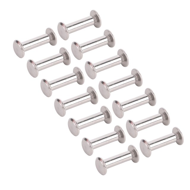 100 Sets Chicago Screws Leather Assorted Kit, Stainless Steel Rivets Fasteners, Rivets and Screws Set for Leather Crafts, Clothing, and More