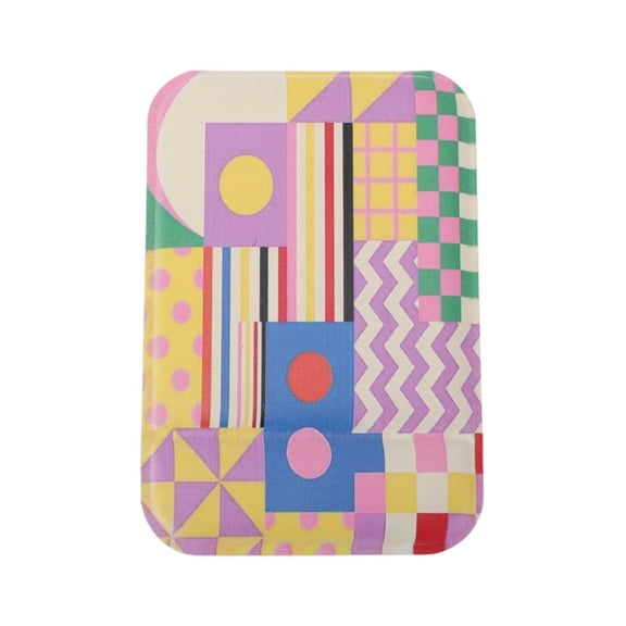 Unique Bargains 1 Pc Women Anti-skid Small Makeup Mirror for Travel Multicolor Glass