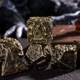 thumbnail image 3 of Cusdie 7-Die Metal DND Dice Set, Dragon Wings Design Metal Polyhedral D&D Dice Set for DND Dungeons and Dragons TTRPG Role Playing Games, 3 of 5