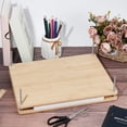 thumbnail image 4 of Wooden Book Press Bookbinding Brown Rectangle Bamboo Portable Book Press Bookbinding Tool Flat Paper Press Machine for Bookbinding Supplies DIY Handmade Paper Press 37.3x28.8x0.85cm Brown, 4 of 9