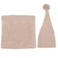 thumbnail image 1 of Accesorios para fotos de bebés, manta, gorro de ganchillo para recién nacidos, disfraz para niños pequeños, color marrón claro, 1 of 14