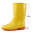 thumbnail image 5 of Dakaela Women's Mid Calf Rain Boots Waterproof Garden Shoes Anti-Slipping Rainboots for Outdoor Work White 11, 5 of 5