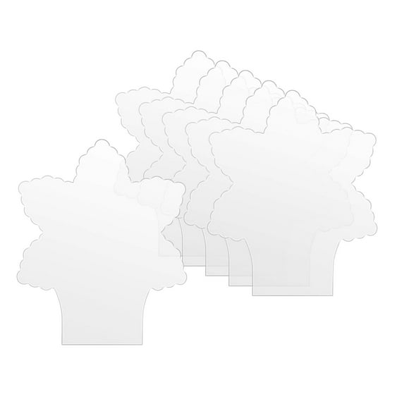 veasfak 6PCS Acrylic Sheet Clear Cast Plastic Glass Panel Thick (2mm) for LED Light Base Snowflake