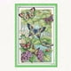 thumbnail image 2 of Kit de punto de cruz moderno contado con mariposa impresa para niños principiantes 32 x 47cm 14CT contados, 2 of 9