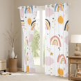 thumbnail image 3 of Homewish Bohemain Rainbow Black Out Curtains,Cute Coulds Sun Pattern Curtains Pack of 2 (42x63 Each),Pink White Orange Bedroom Curtains For Girls Kids,Super Cozy Room Decor, 3 of 6