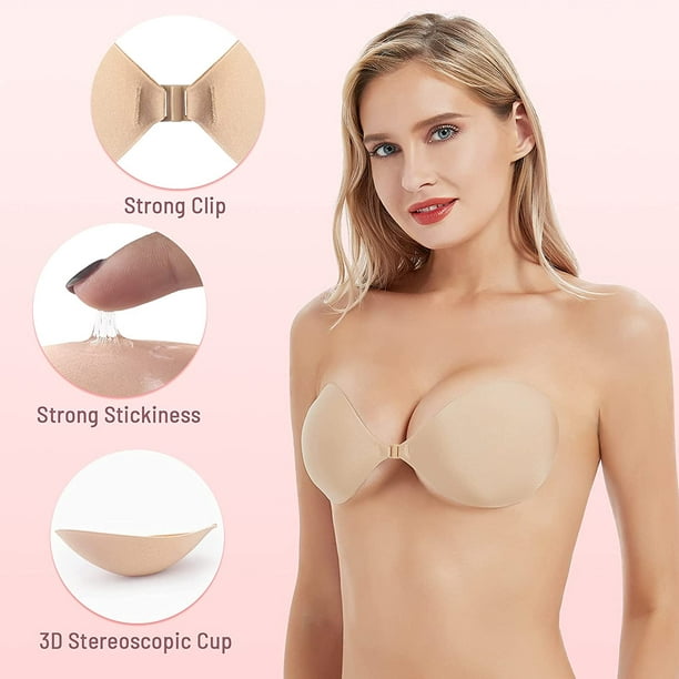 LELINTA Women's Self Adhesive Strapless Backless Bra Lifting Tapes Push Up  Sticky Bras